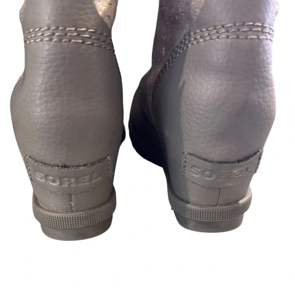 Sorel Lexie Glitter Wedge Lace Up Ankle Boots 3